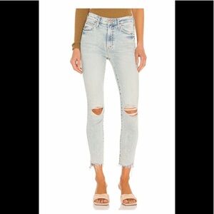 New Mother The Stunner Zip Ankle Step Fray size 30